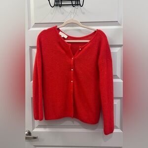 Sézane red cardigan, size small